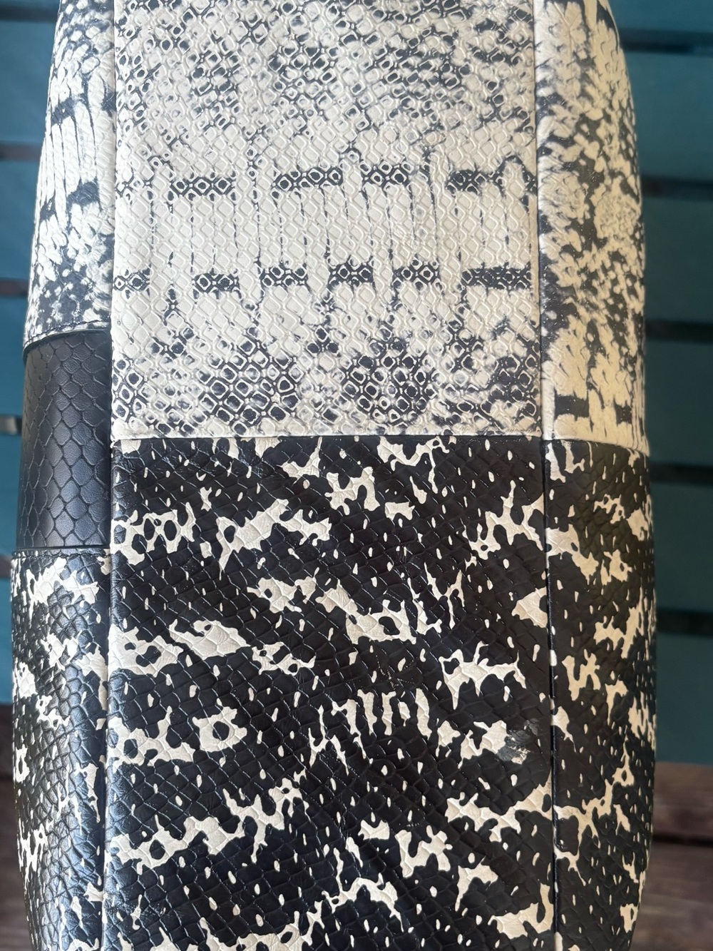 Coach 2018 Python Black and Cream Patterned Tote - Picture 6 of 9